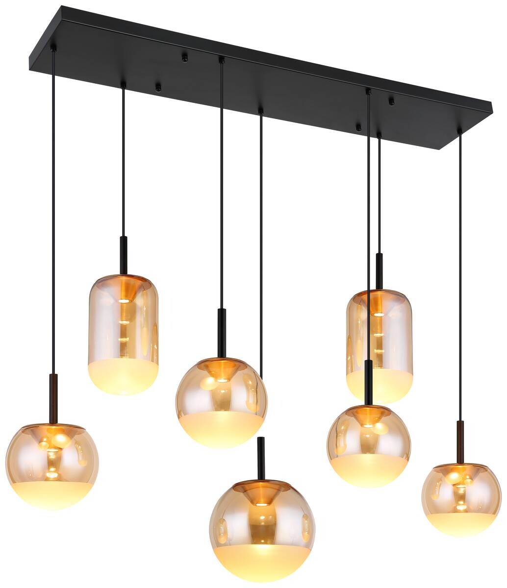 GLOBO LED-Hängeleuchte messing schwarz Aluminium Metall B/H/L: ca. 41x130x136 cm 1 Brennstellen