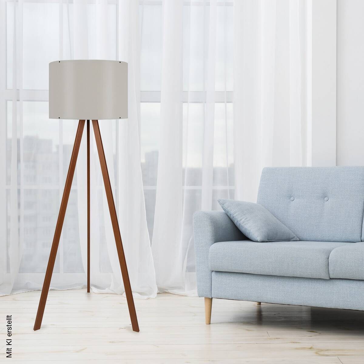 Opviq Stehlampe braun MDF PVC B/H/T/L/D: ca. 38x140x38x38x38 cm E27 1 Brennstellen
