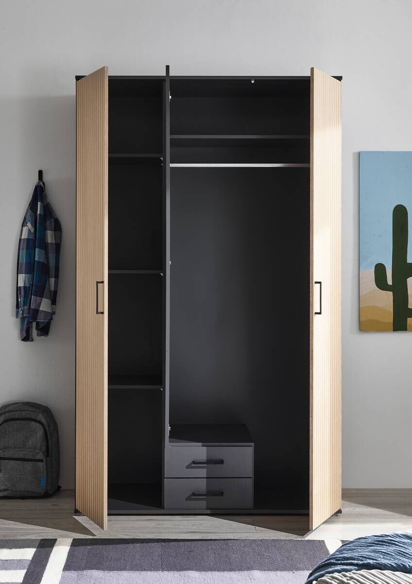 Kleiderschrank Laurie Eiche B/H/T: ca. 120x196x54 cm