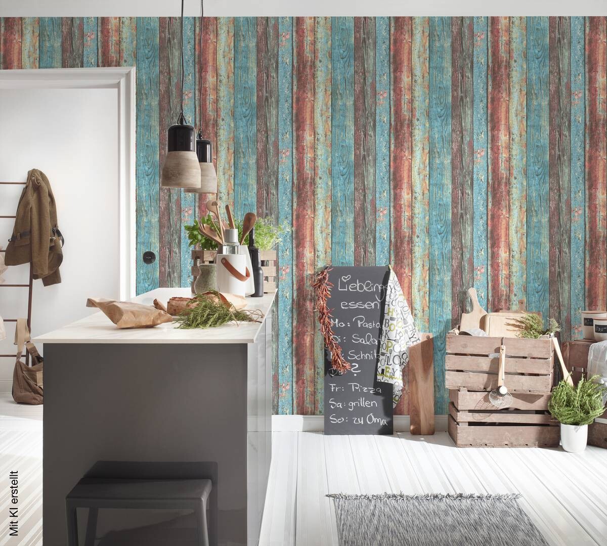 A.S.Creation Vliestapete Best of Woodn Stone 2nd Edition Holzoptik bunt B/L: ca. 53x1005 cm