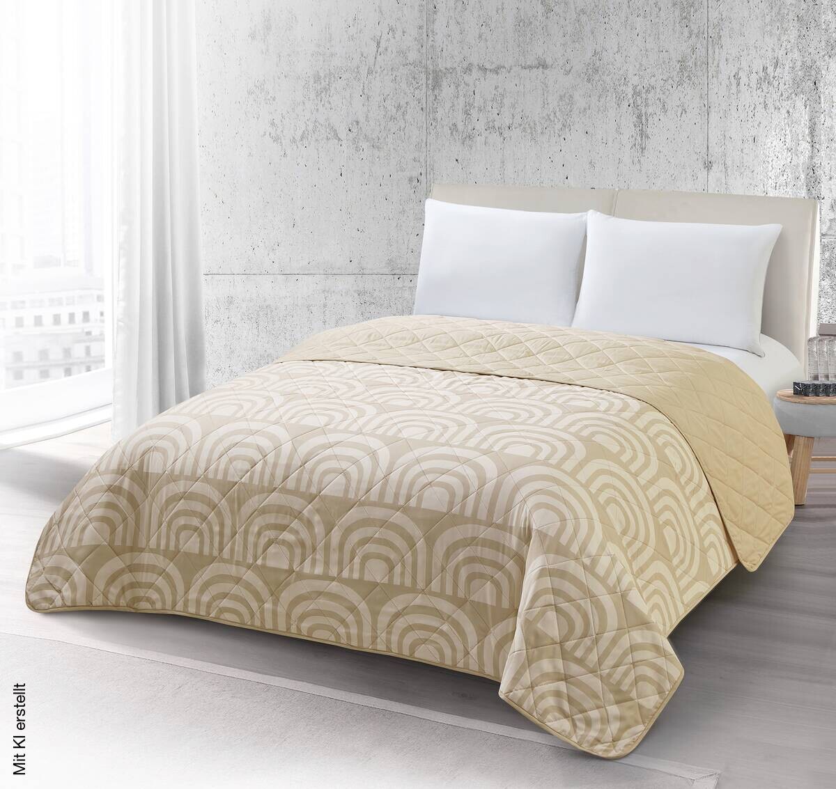 Tagesdecke beige Polyester B/L: ca. 220x240 cm