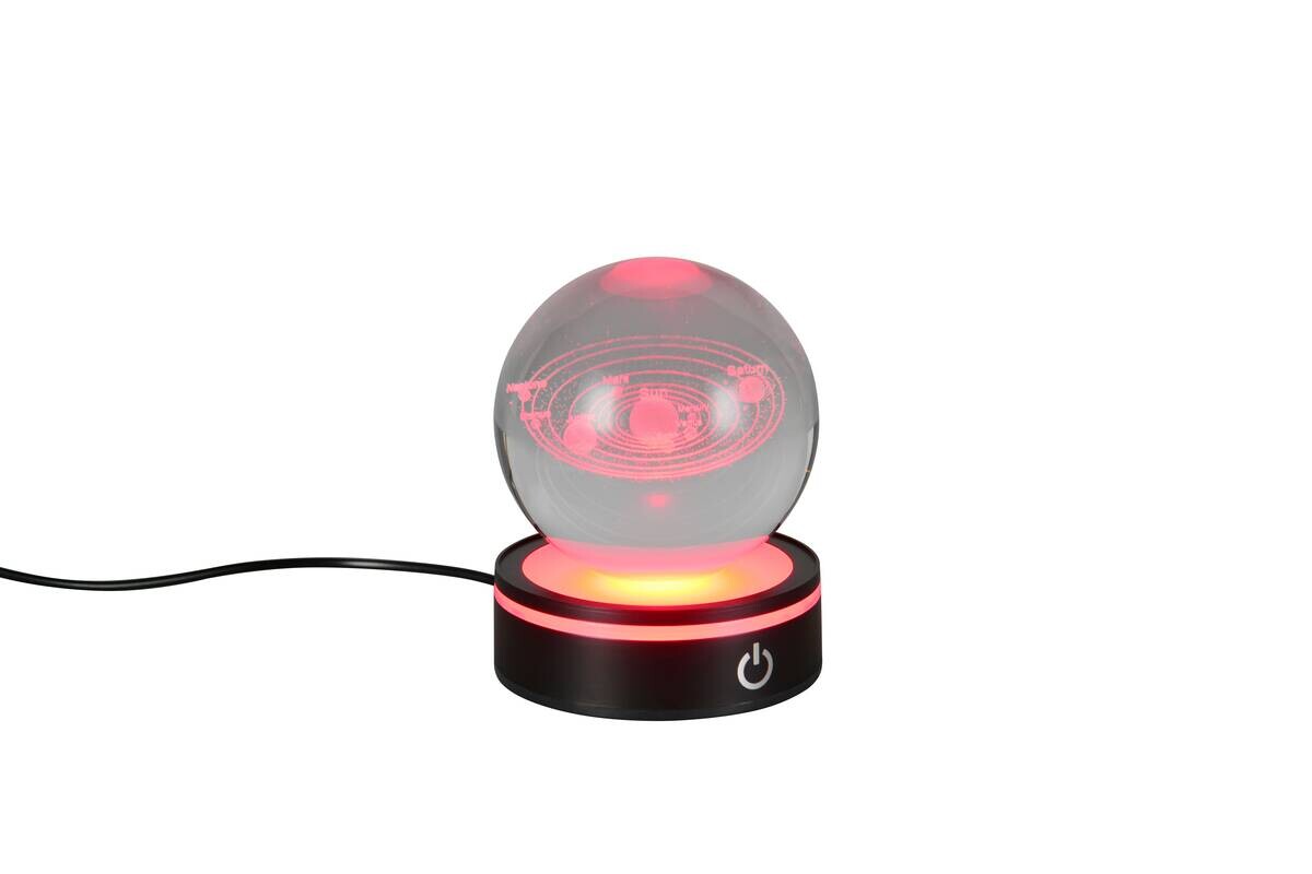 Reality LED-Tischleuchte Kunststoff Glas H/D: ca. 10x8 cm