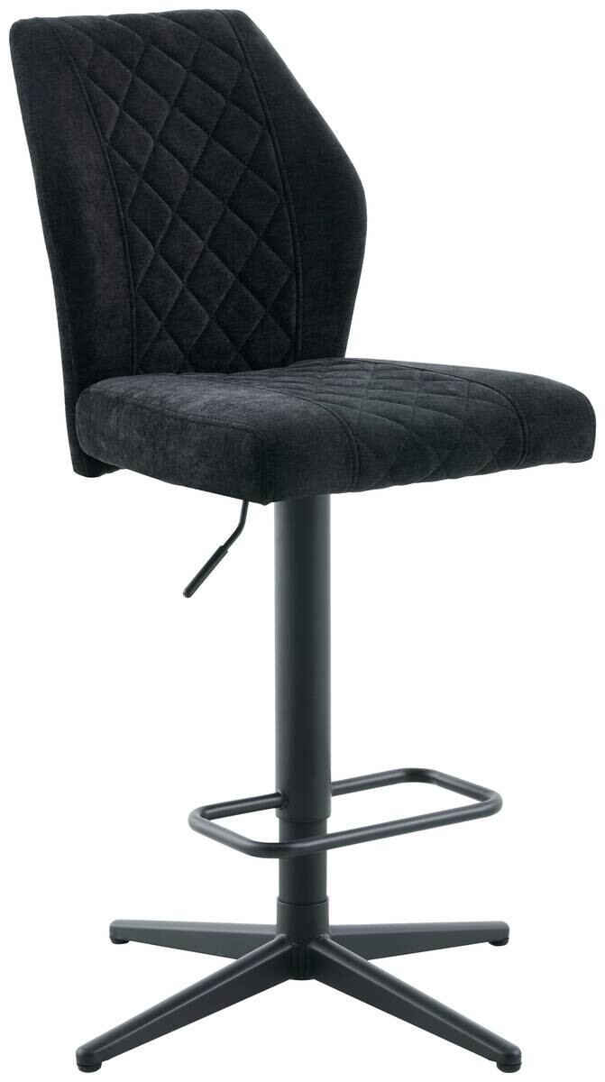 Barhocker Babsi schwarz Microfaser B/H/T: ca. 44x99x57 cm