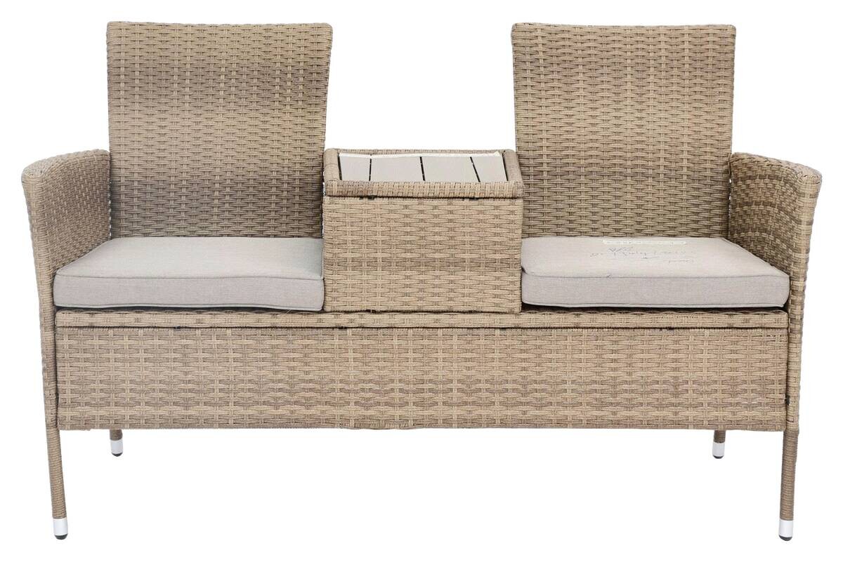 POCOline Gartenbank Love braun Stahl