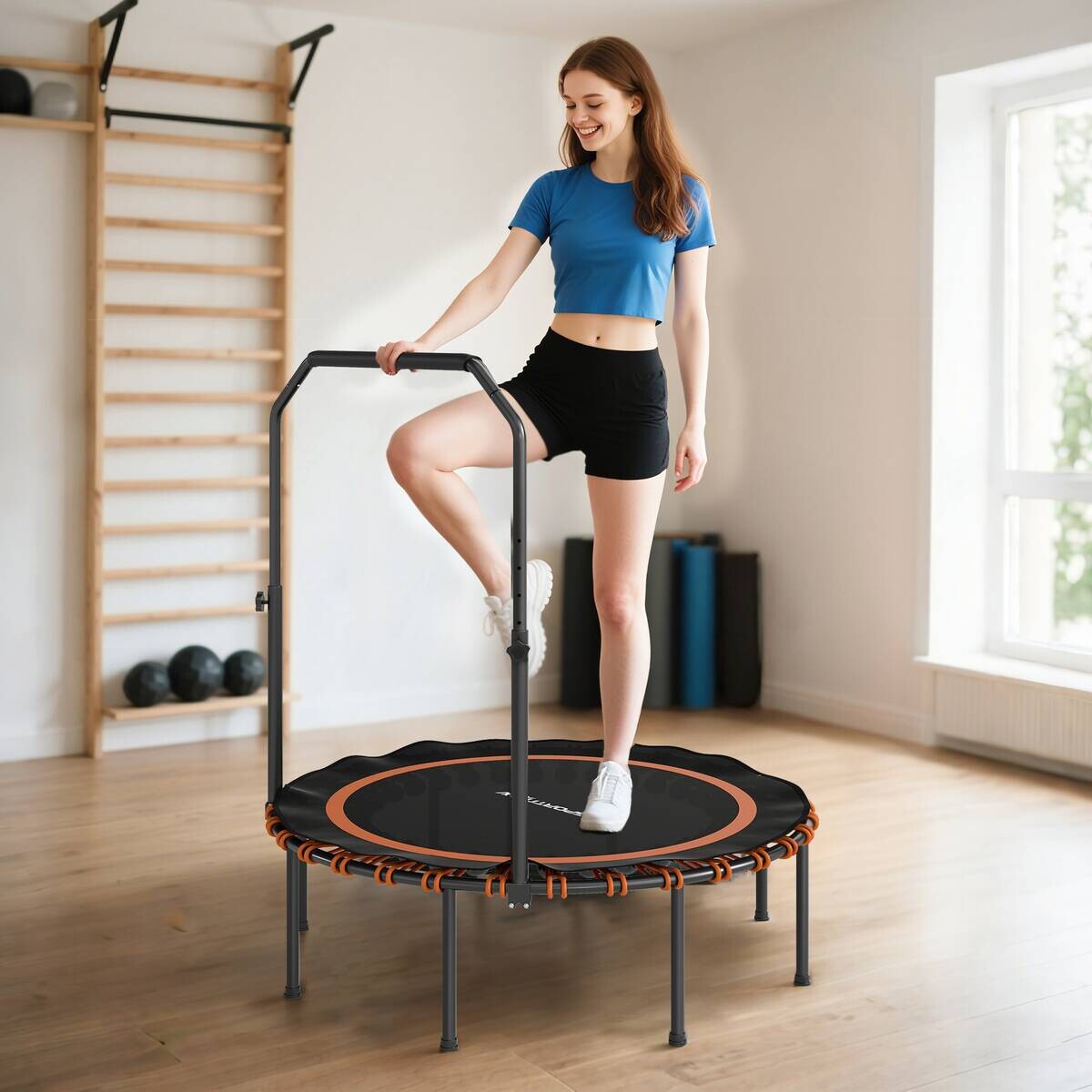 SPORTNOW Fitness Trampolin orange B/H/L: ca. 114x129x114 cm