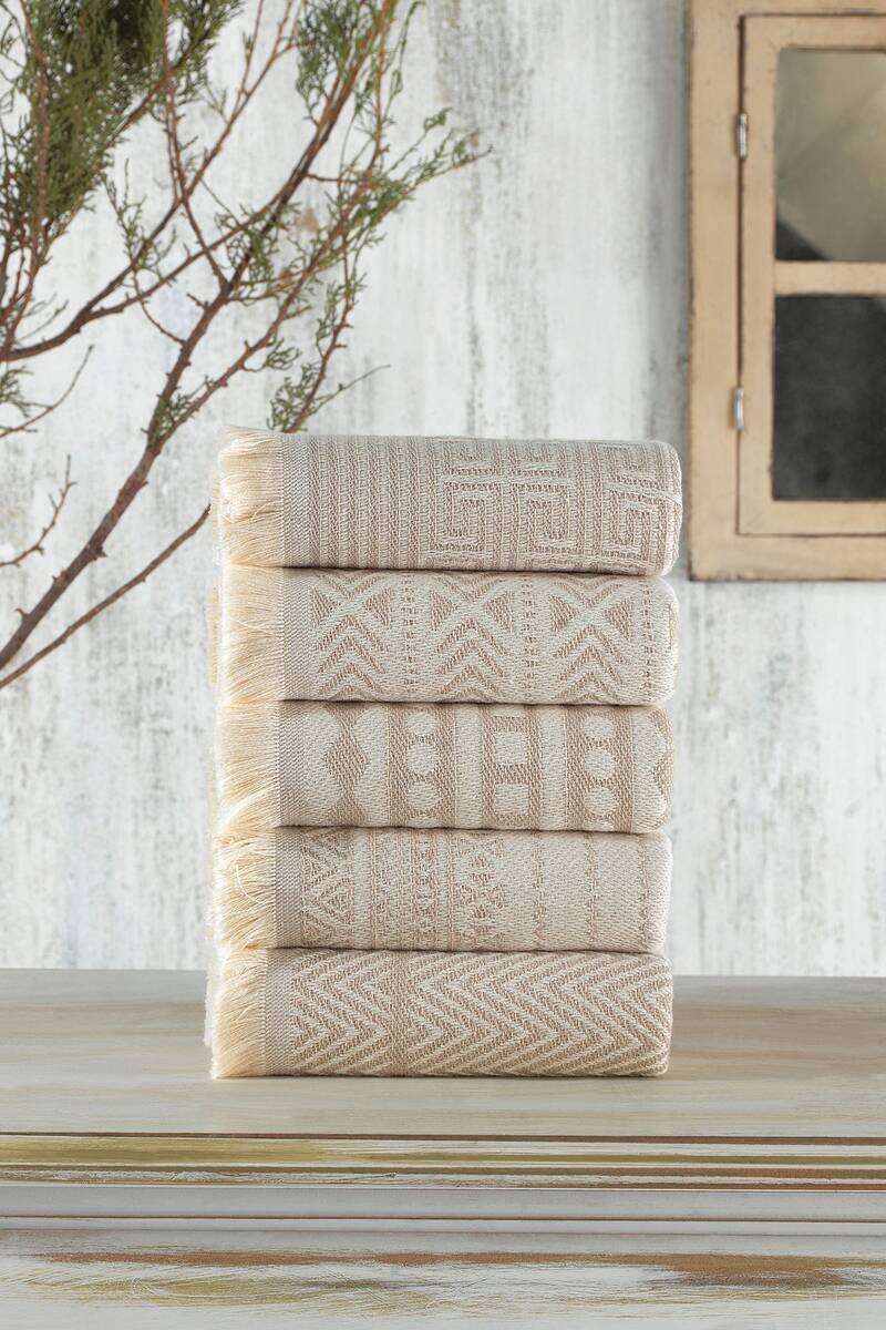 Mijolnir Frottier-Set beige Baumwolle (recycelt) B/L: ca. 38x68 cm