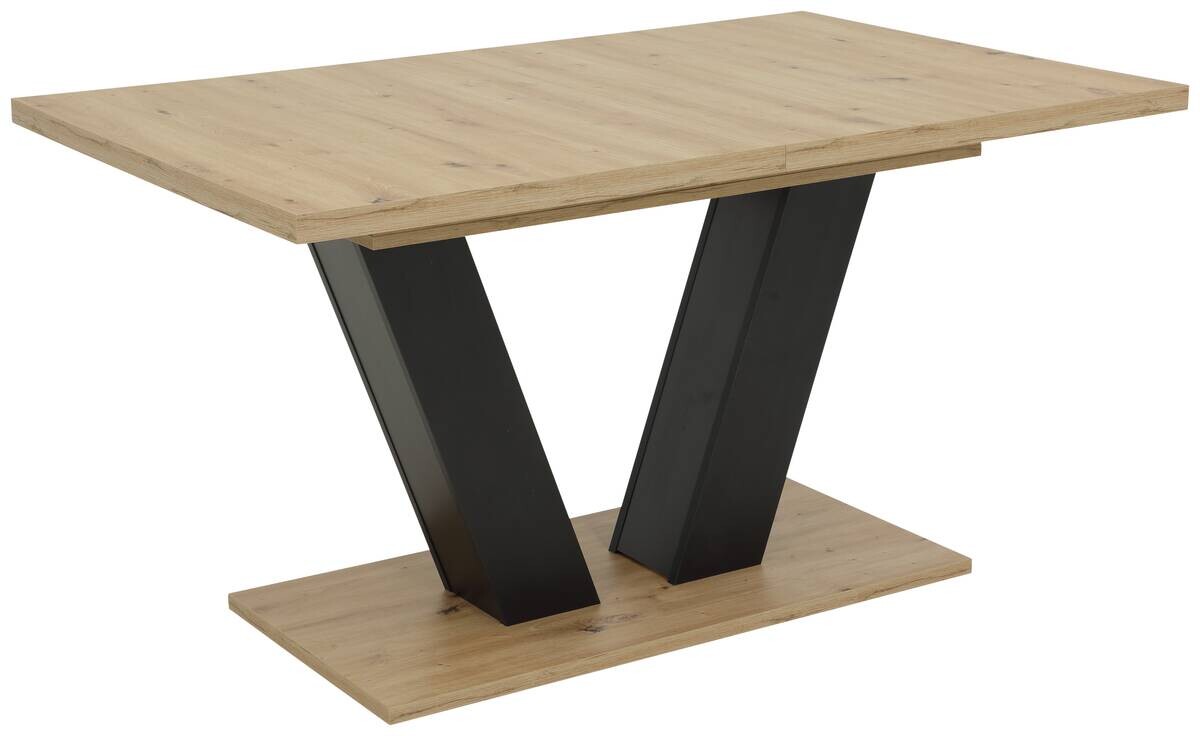 Esstisch Hamm schwarz Artisan Oak Nachbildung schwarz B/H/T: ca. 140x76x90 cm