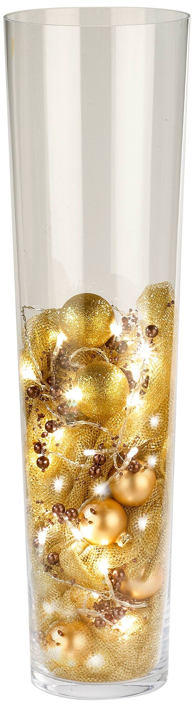 Vase klar Glas B/H/L: ca. 19x70x19 cm