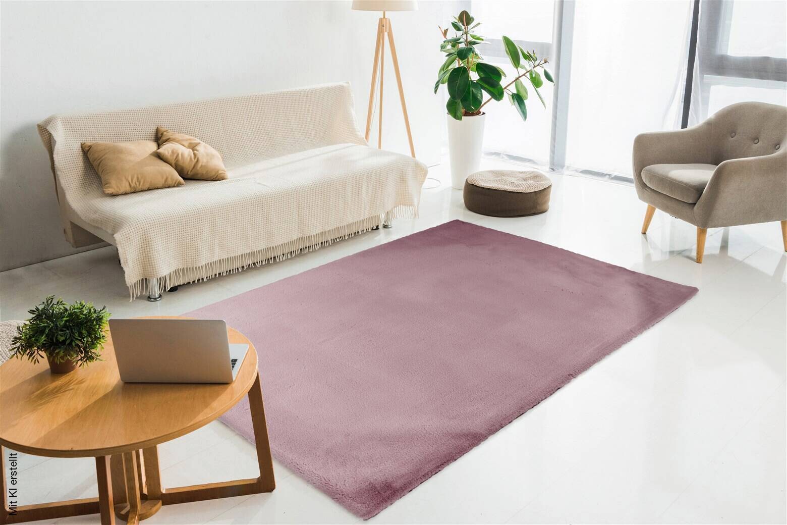 Padiro Hochflorteppich Rabbit Light 525 rosa B/H/L: ca. 200x3,6x290 cm