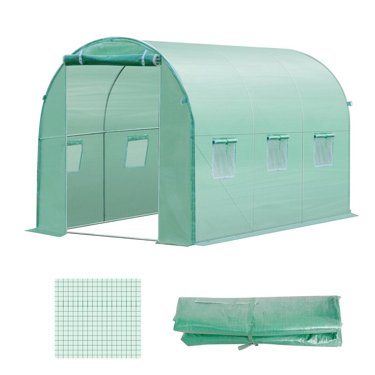 Outsunny Abdeckung für Tunnel-Gewächshaus B/H/L: ca. 200x200x300 cm