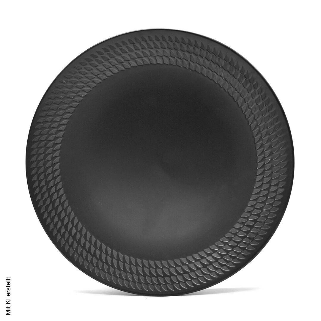 ECHTWERK Kombiservice BlackStyle schwarz Steingut 30 tlg.