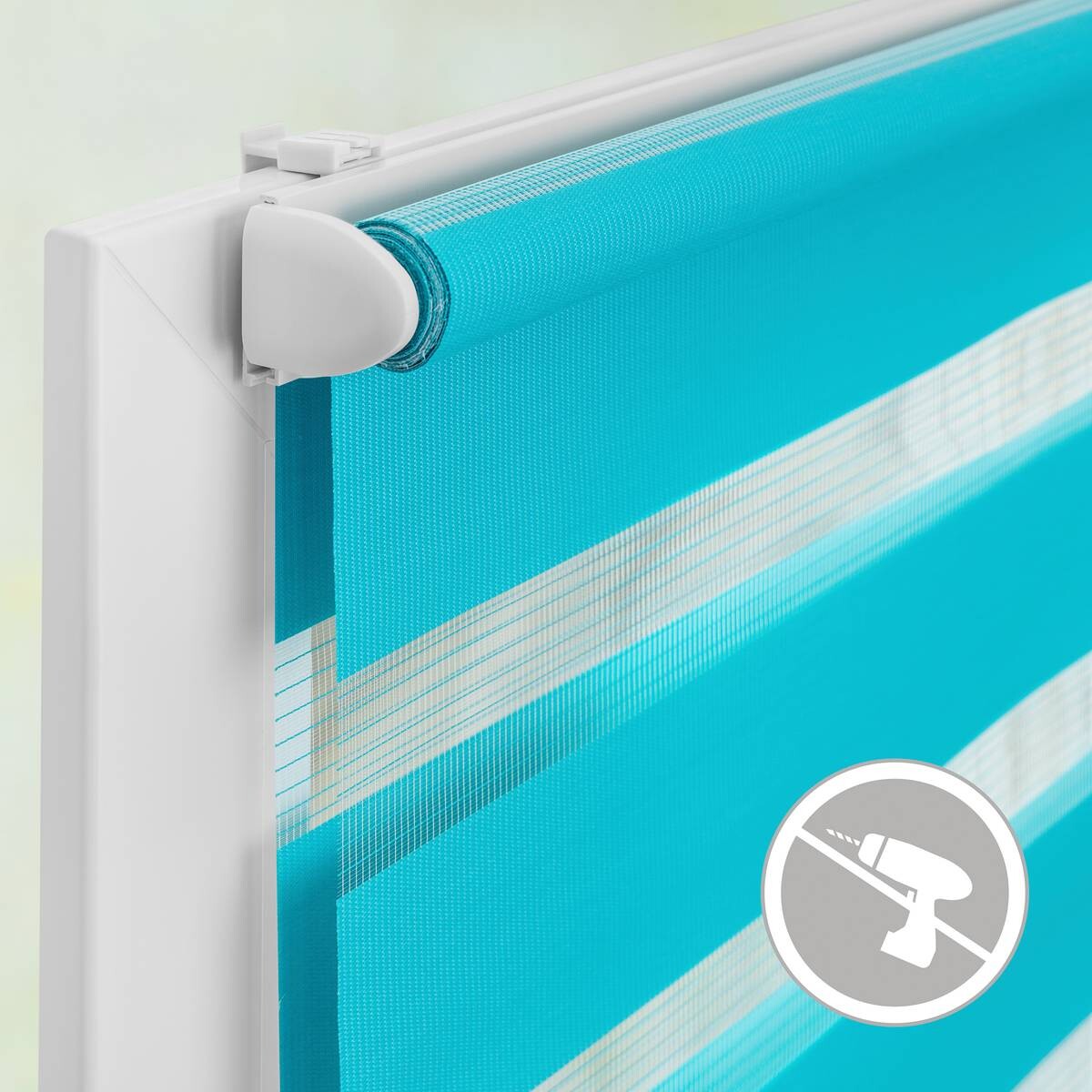 LICHTBLICK Doppelrollo Duo blau B/L: ca. 55x150 cm