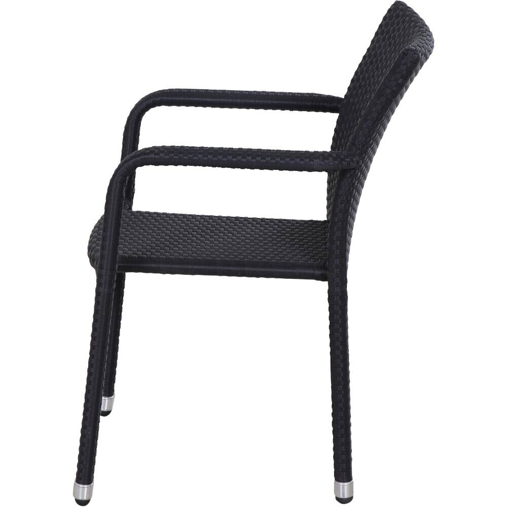 Gardamo Sessel 2er Set MINAS schwarz Kunststoff B/H/L: ca. 57x85x61 cm