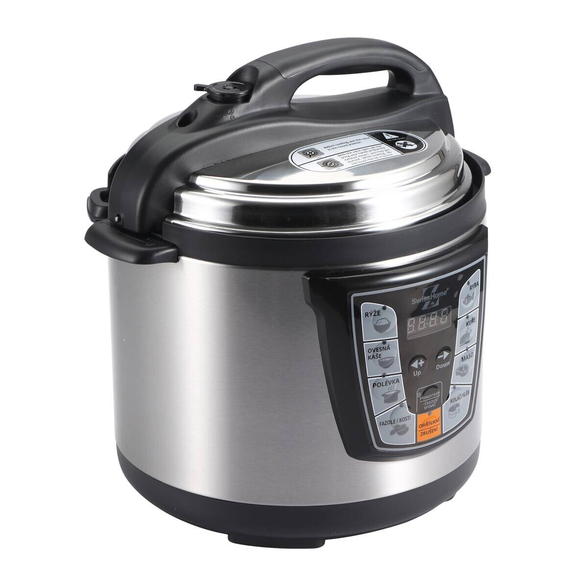 SWISS HOME Schnellkochtopf LOW COOKER schwarz Edelstahl