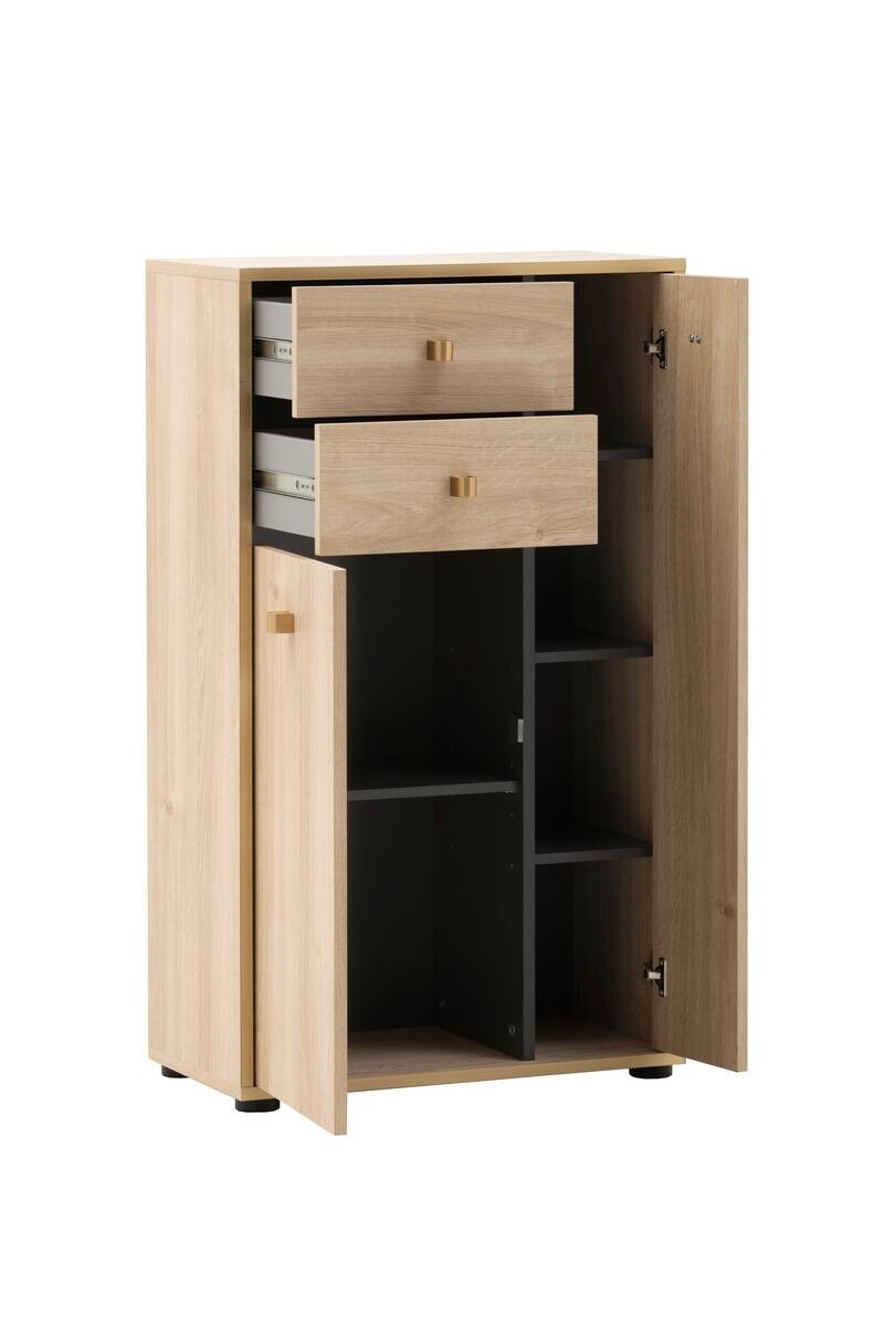 Highboard Flora Eiche B/H/T: ca. 60,2x104,4x33,05 cm