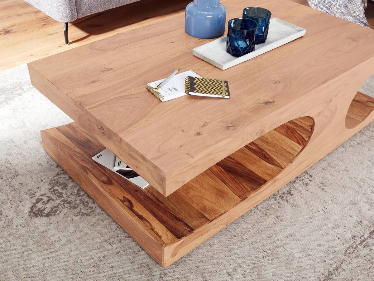 Wohnling Couchtisch braun B/H/T: ca. 118x38x70 cm