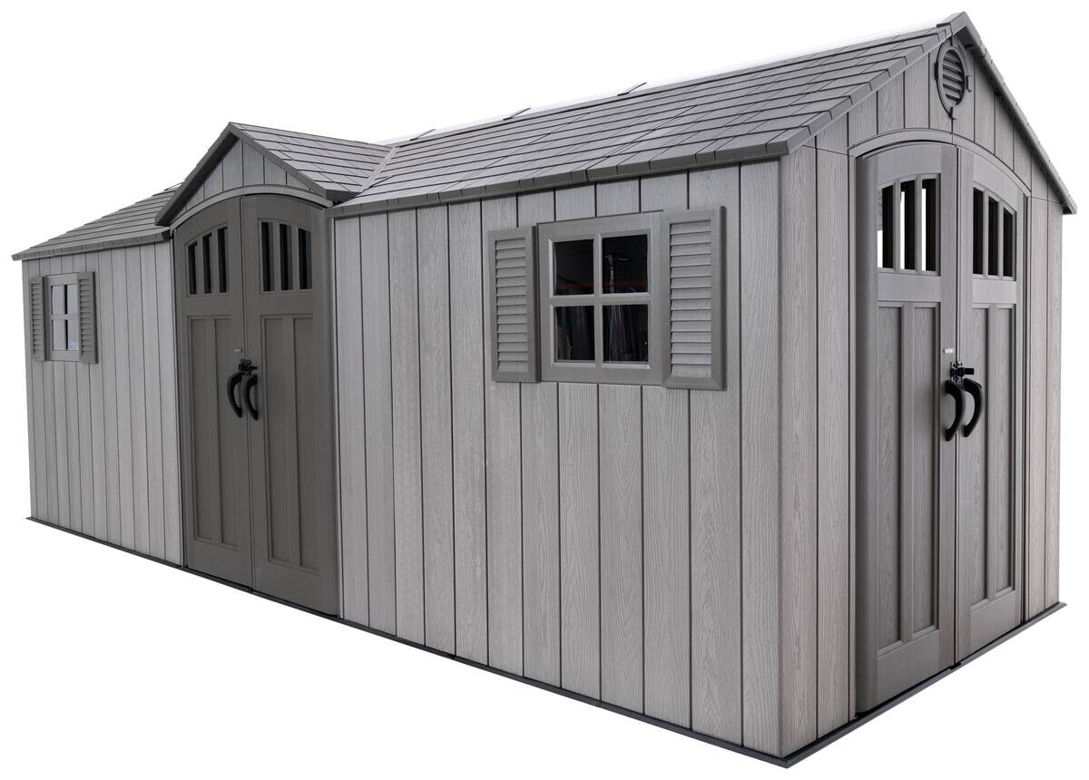 Lifetime Gerätehaus Neptun grau B/H/L: ca. 610x241x243 cm