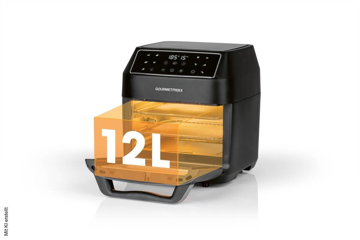GOURMETmaxx Heißluftfritteuse 13606 schwarz Kunststoff B/H/L: ca. 32,5x34,5x35,8 cm ca. 12 l
