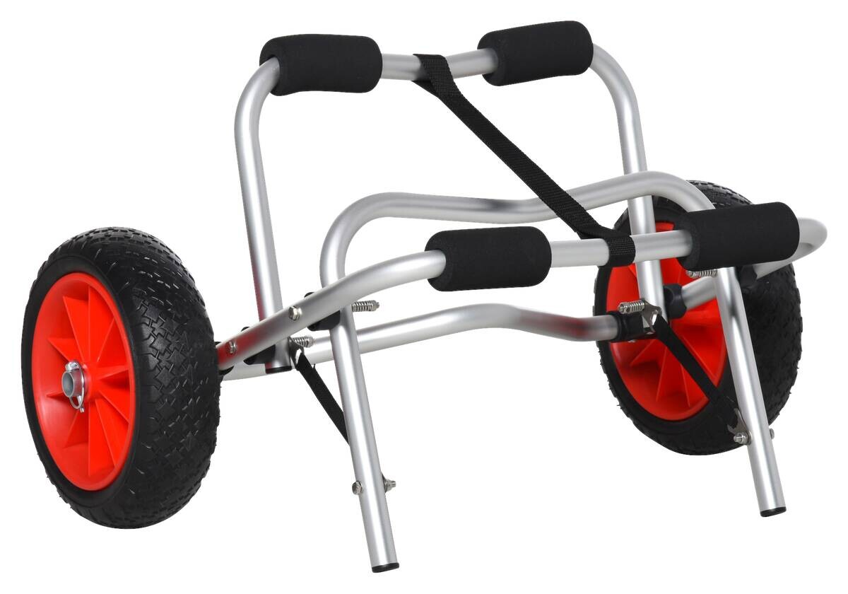 HOMCOM Kanuwagen silber Kunststoff B/H/L: ca. 44x5x68 cm