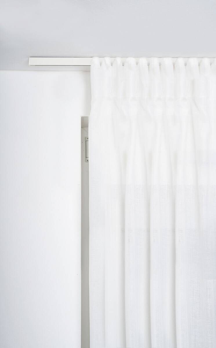 ondeco Gardinenschiene smart weiß Metall L: ca. 160 cm 1.0 Läufe