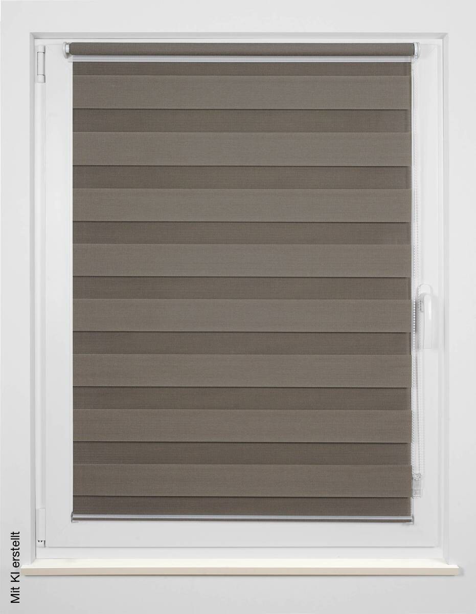 Doppelrollo Just braun B/L: ca. 60x160 cm