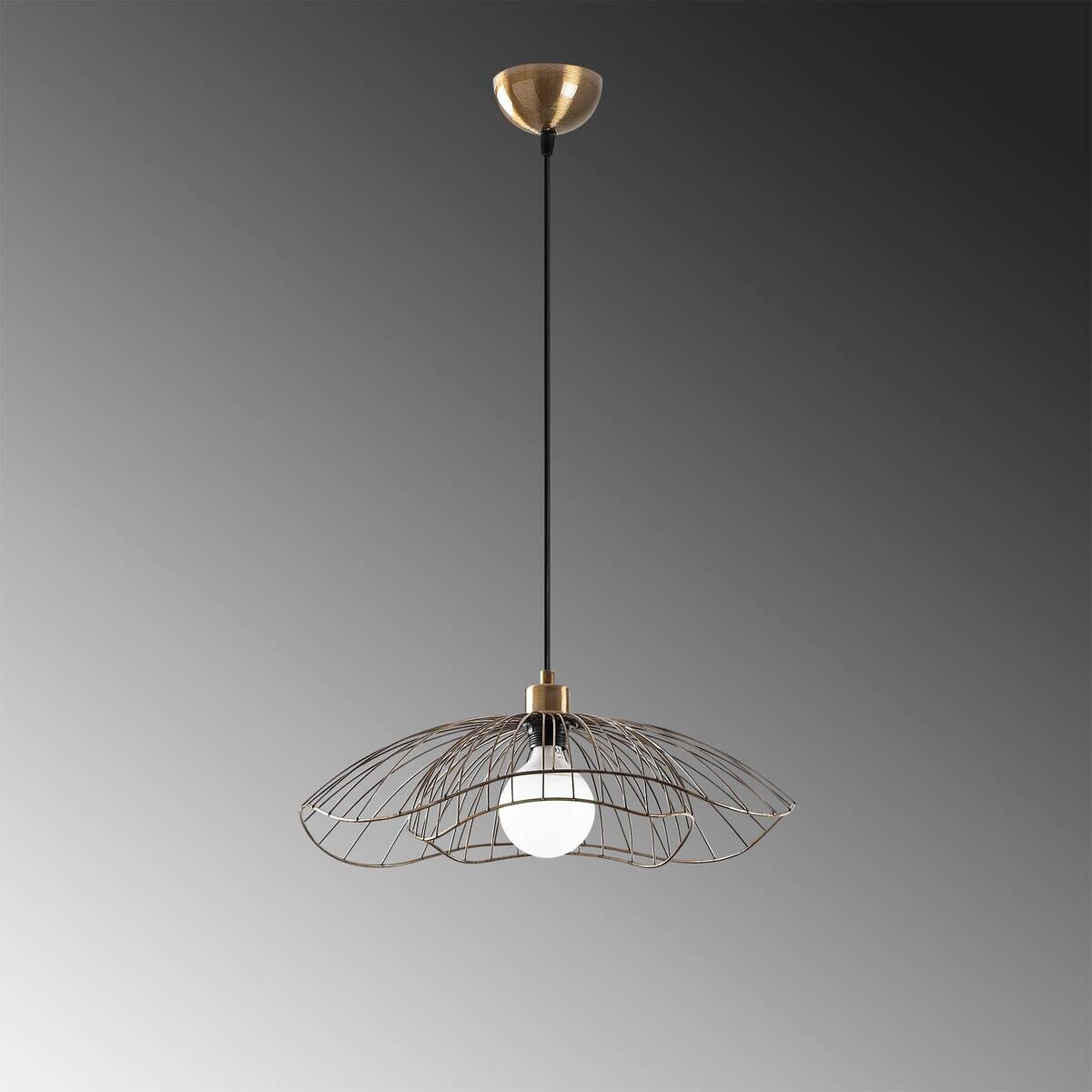Opviq Pendelleuchte Farac bronze Eisen B/H/T/L/D: ca. 50x111x50x50x50 cm E27 1 Brennstellen