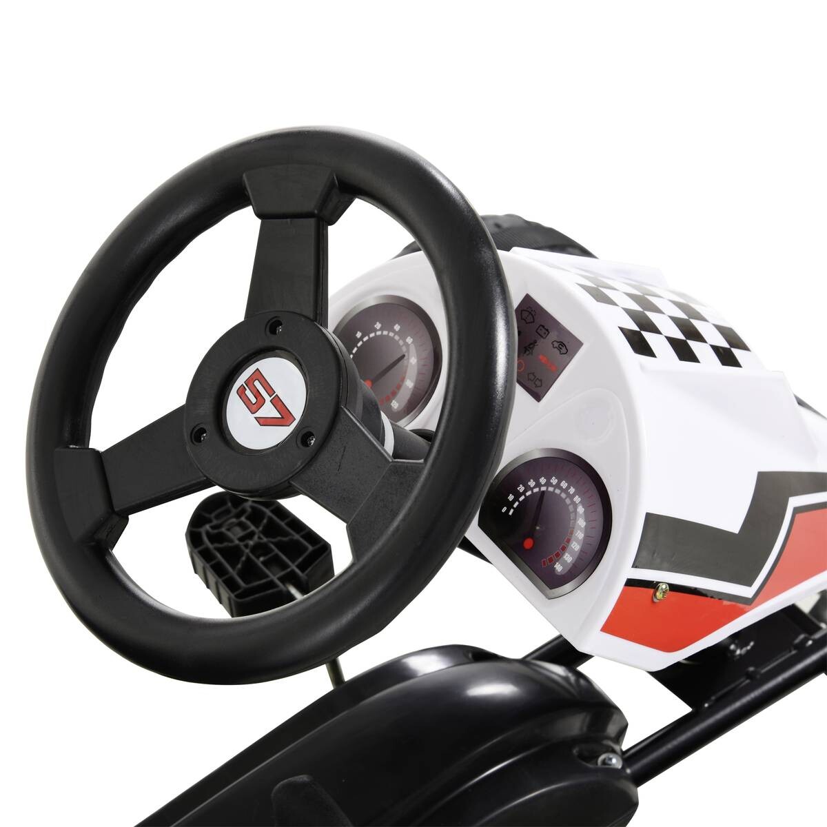 HOMCOM Kinder-Go-Kart weiß B/H/L: ca. 66x57x104 cm