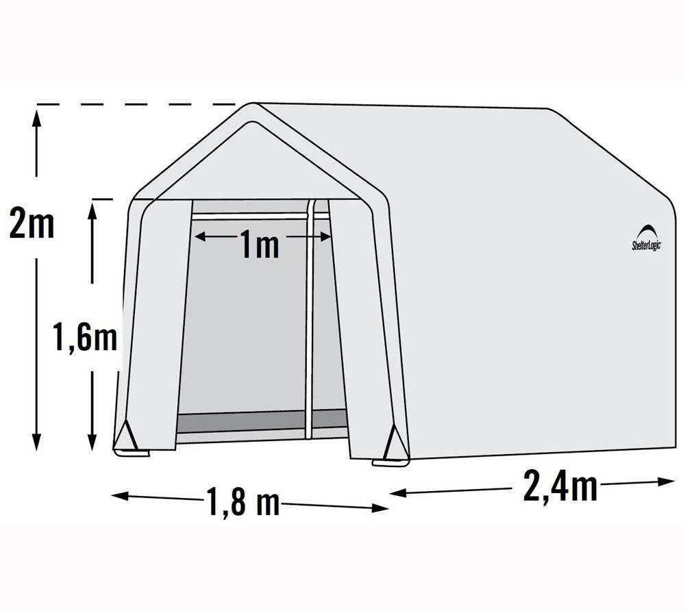 ShelterLogic Gewächshaus 4,32qm B/H/L: ca. 180x200x240 cm