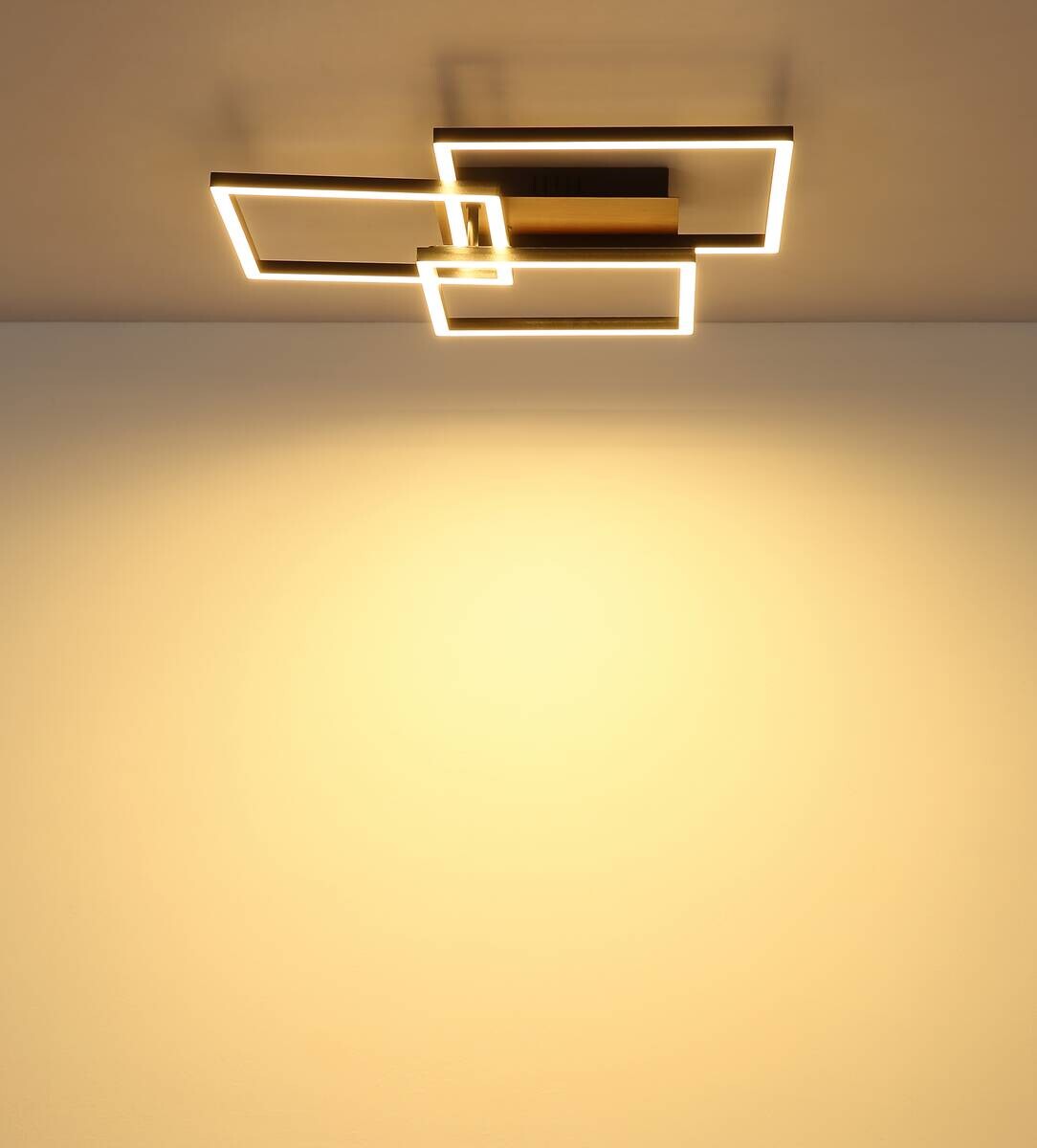 GLOBO LED-Deckenleuchte TATJANA schwarz Kunststoff B/H/T: ca. 45x9x5 cm 1 Brennstellen