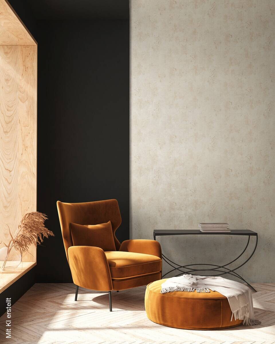 A.S.Creation Vliestapete creme beige B/H/D: ca. 53x1005x8,3 cm