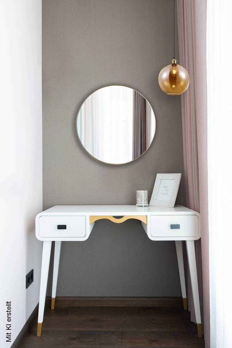 Mirrors & More Metallspiegel Esra gold Optik D: ca. 50 cm