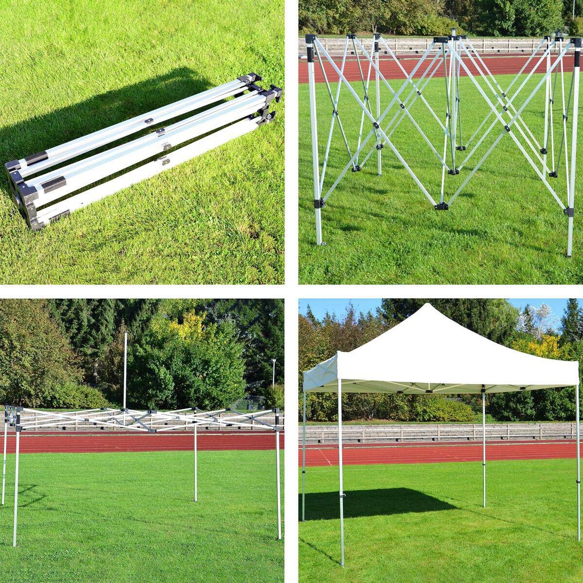 VCM Pavillon PROFI weiß Metall B/H/L: ca. 300x220x300 cm