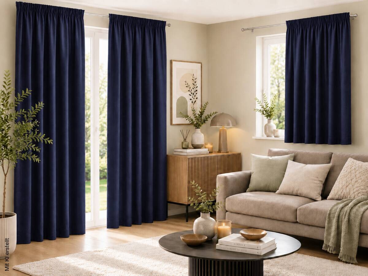 Thermovorhang Eskamio blau B/L: ca. 135x175 cm