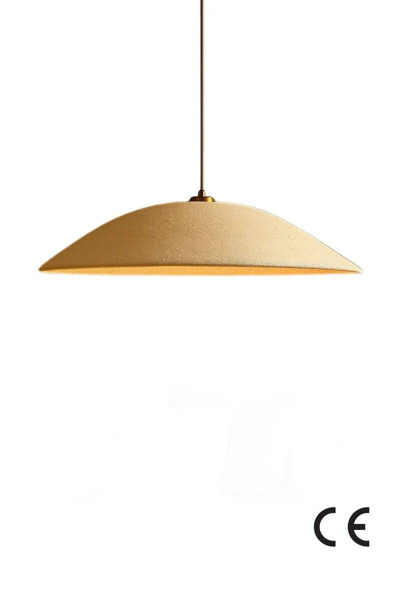 Opviq Pendelleuchte creme gold Metall B/T/L: ca. 48x48x48 cm E27 1 Brennstellen