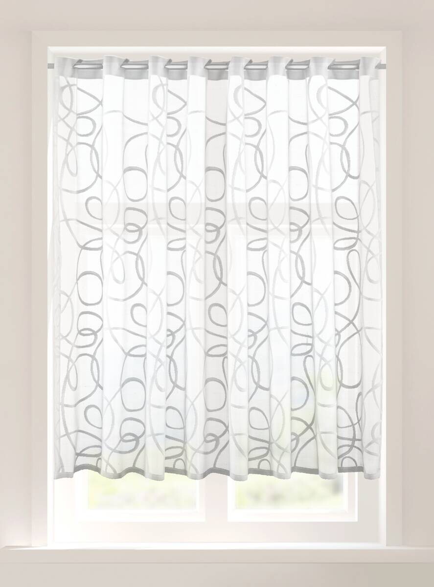 POCOline Scheibengardine Runding weiß B/L: ca. 140x90 cm