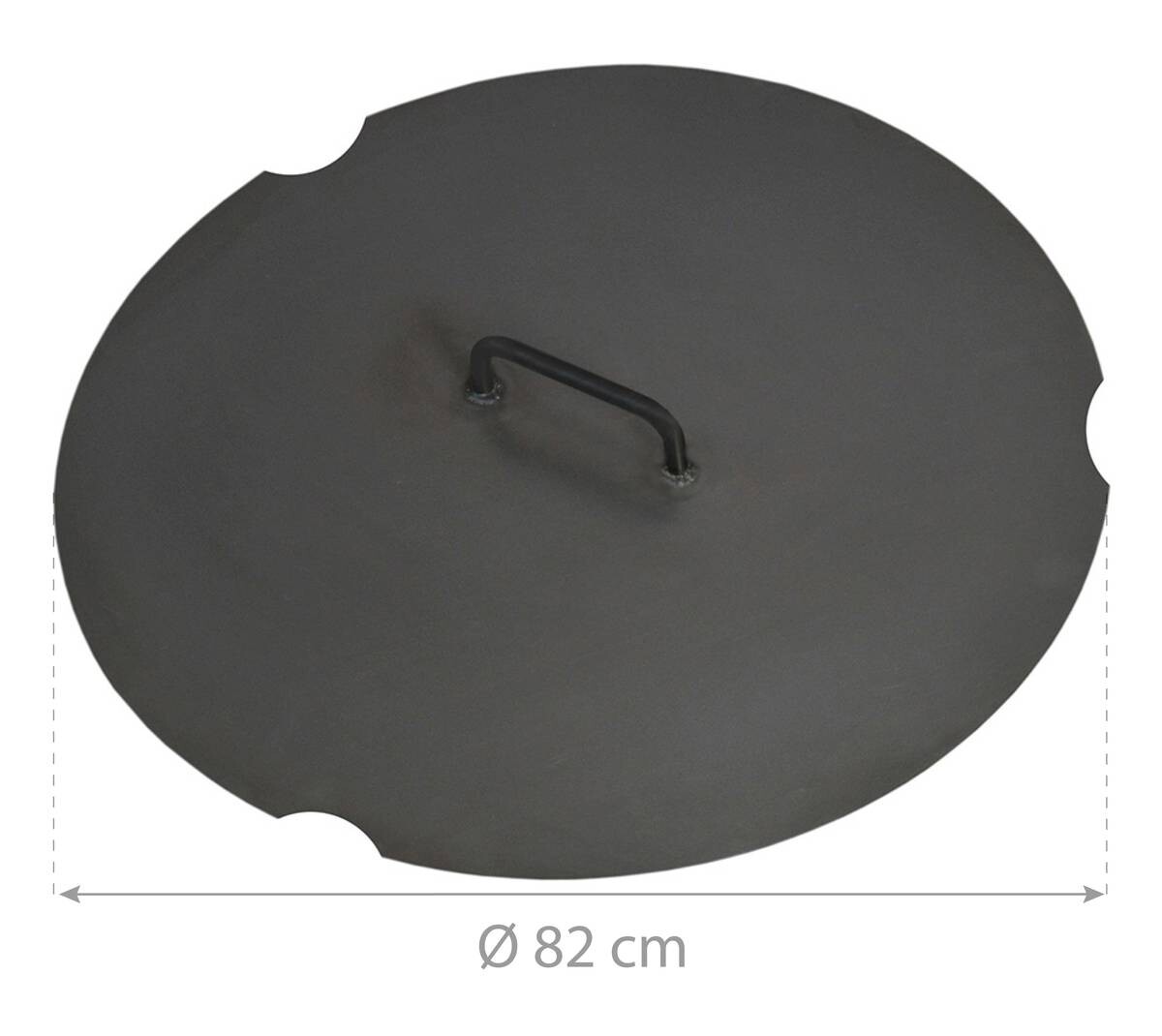 CookKing Deckel für Feuerschale schwarz Stahl B/T: ca. 82x82 cm