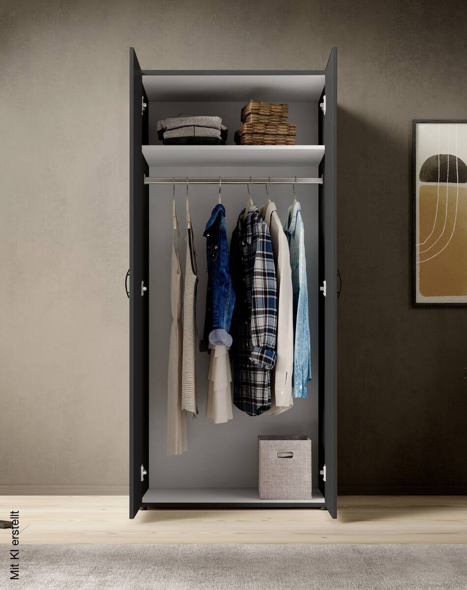 Kleiderschrank Joe B/H/T: ca. 81x176x50,8 cm