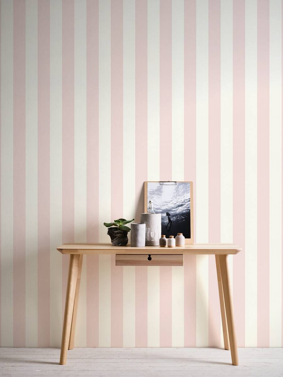 A.S.Creation Vliestapete Trendwall 2 Streifen rosa B/L: ca. 53x1005 cm