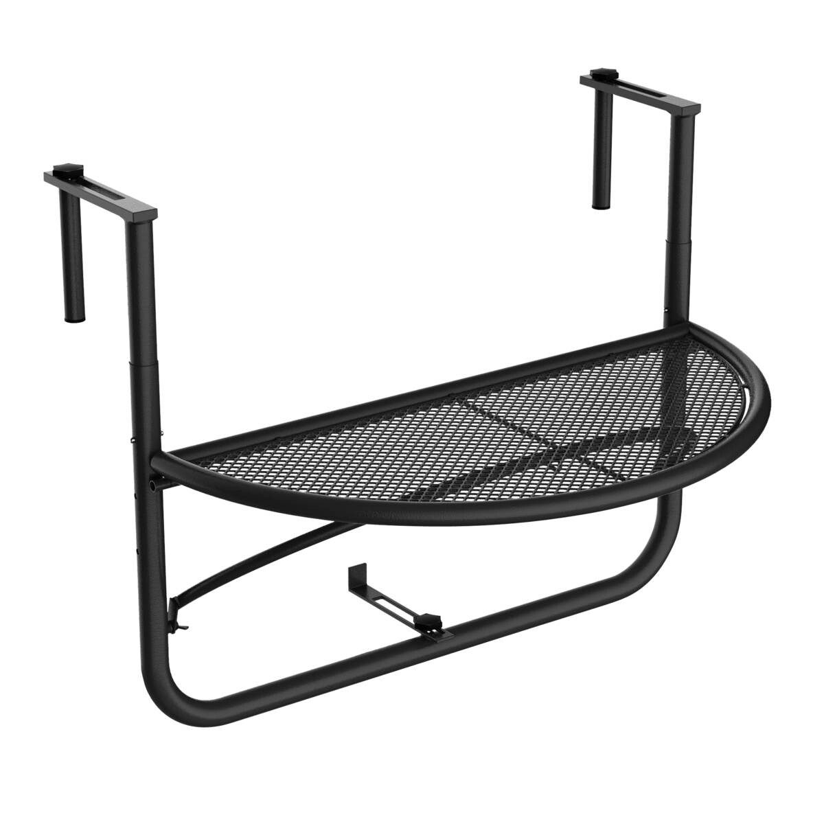 Outsunny Balkonhängetisch schwarz Metall B/H/L: ca. 45x50x60 cm