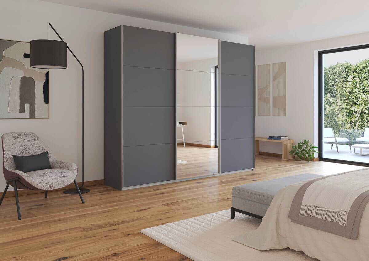 Kleiderschrank Kulmbach grau B/H/T: ca. 271x229x62 cm