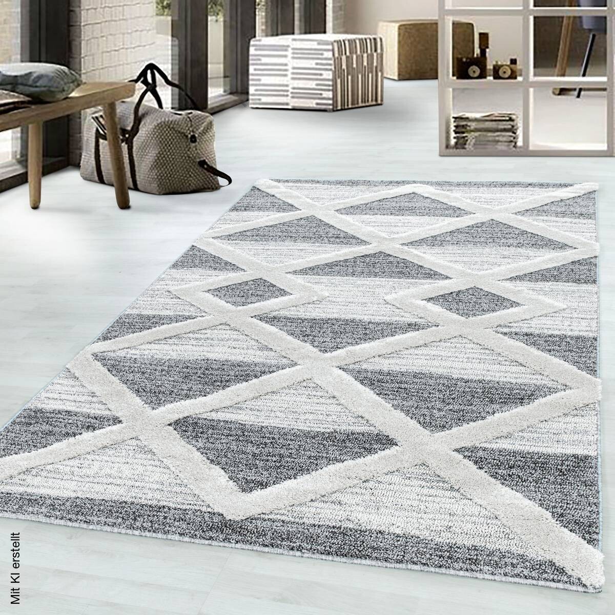 Ayyildiz Teppich PISA grau B/L: ca. 240x340 cm