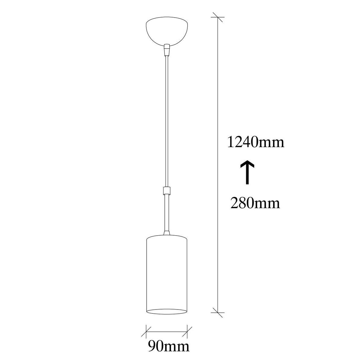 Opviq Pendelleuchte Kem schwarz nickel B/H/T/L/D: ca. 9x124x9x9x9 cm E27 1 Brennstellen
