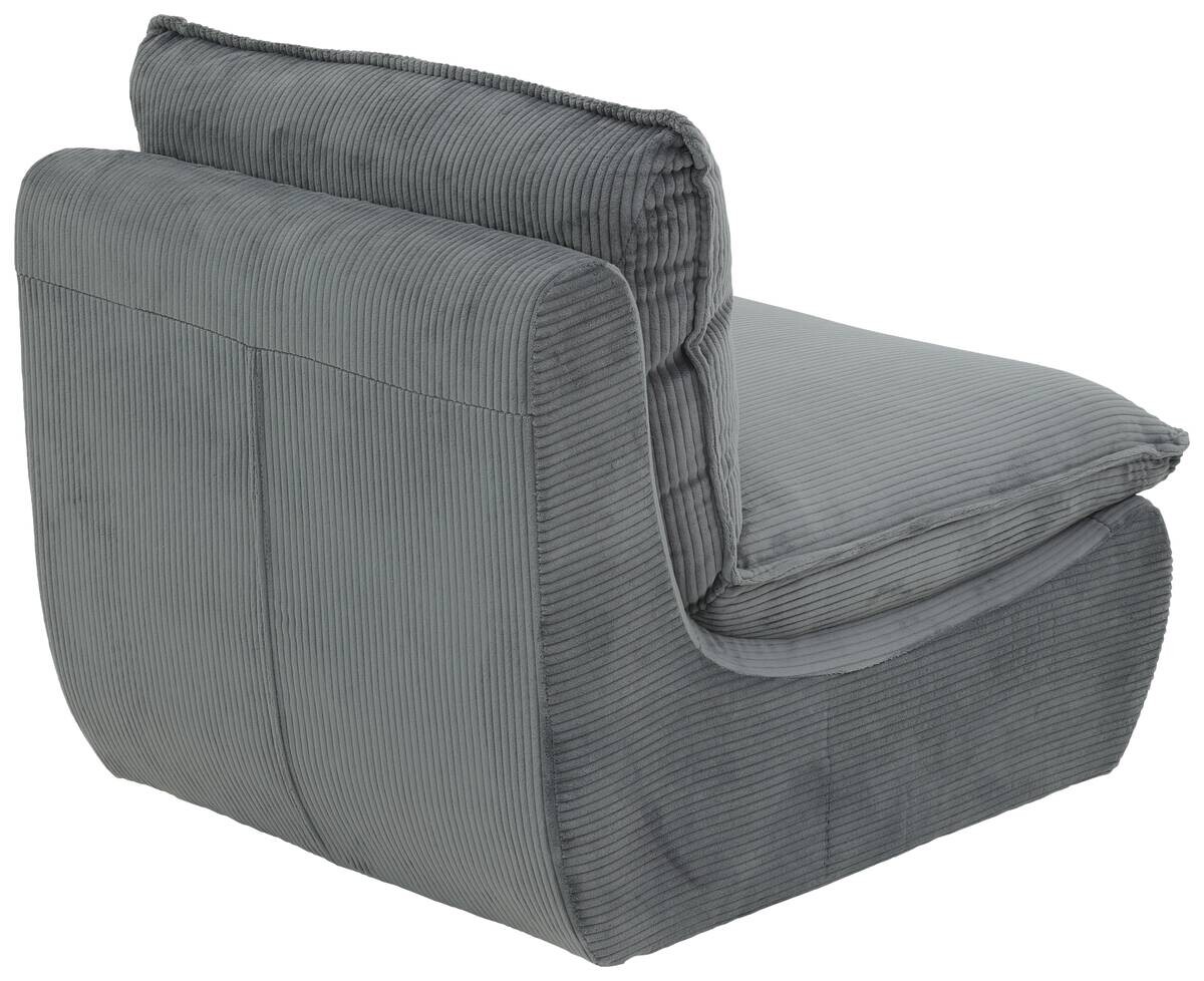 Sessel Rhodos dunkelgrau Microfaser B/H/T: ca. 74x77x87 cm