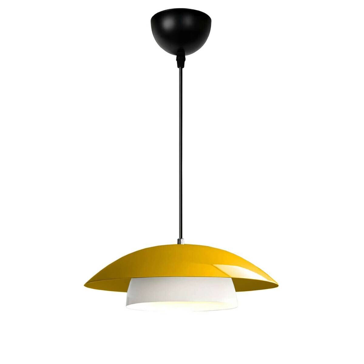 Opviq Pendelleuchte gelb Metall B/H/T/L/D: ca. 36x100x36x36x36 cm E27 1 Brennstellen