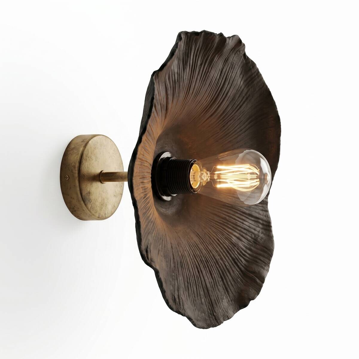Opviq Wandleuchte gold schwarz Metall B/H/T/L/D: ca. 35x35x35x35x35 cm 1 Brennstellen