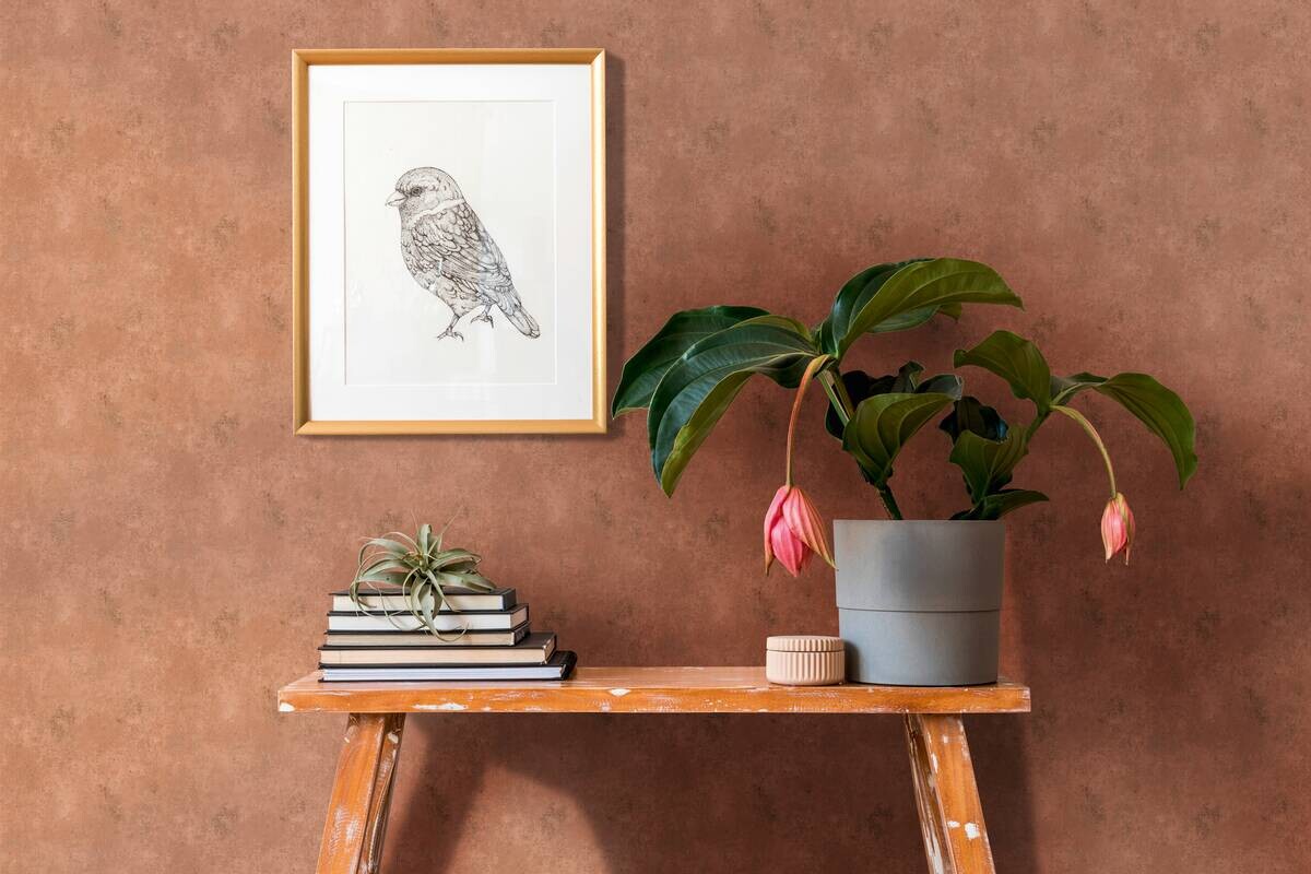 A.S.Creation Vliestapete orange braun B/H/D: ca. 53x1005x9,2 cm