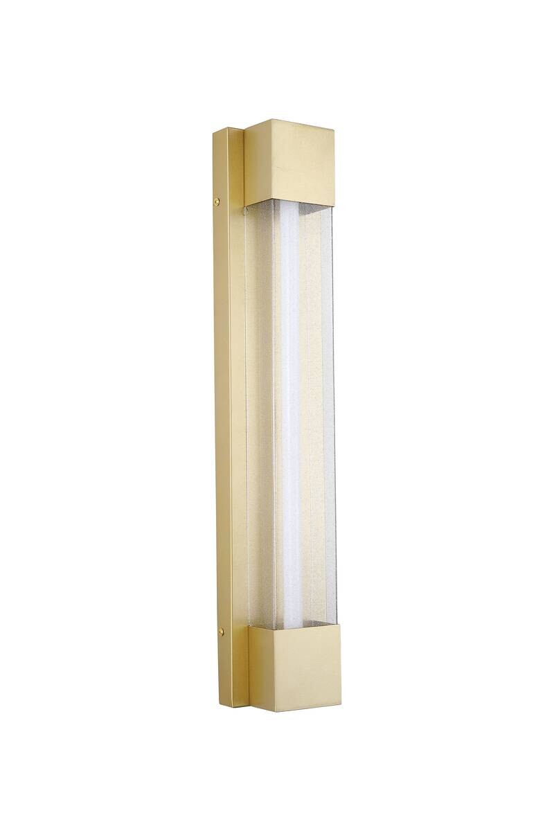 LED-Außenwandleuchte klar gold B/H/T/L: ca. 12x60x8,5x8,5 cm