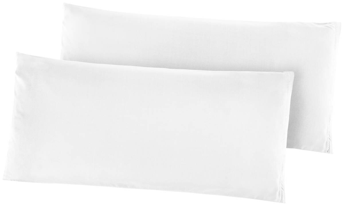 Kissenhülle Microfaser weiß 100% Polyester B/L: ca. 40x80 cm