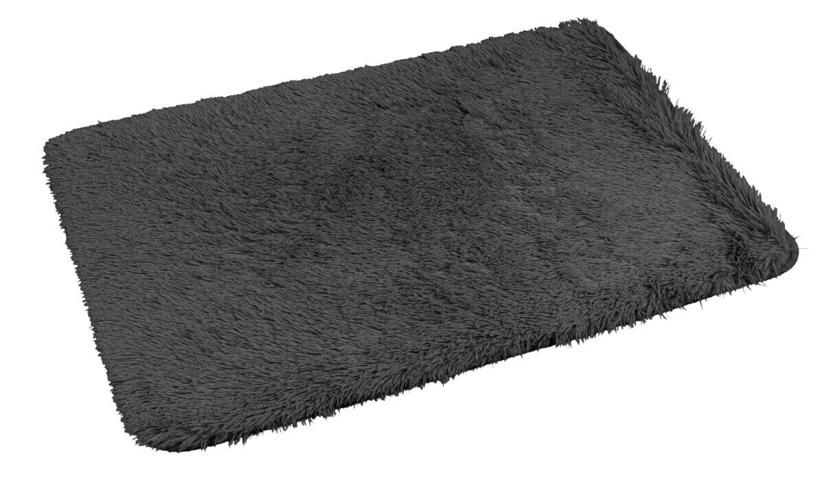 Badematte anthrazit Oberseite: 100% Polyester Unterseite: 100% Polyvinylchlorid Füllung: 100% Polyurethan B/L: ca. 60x90 cm