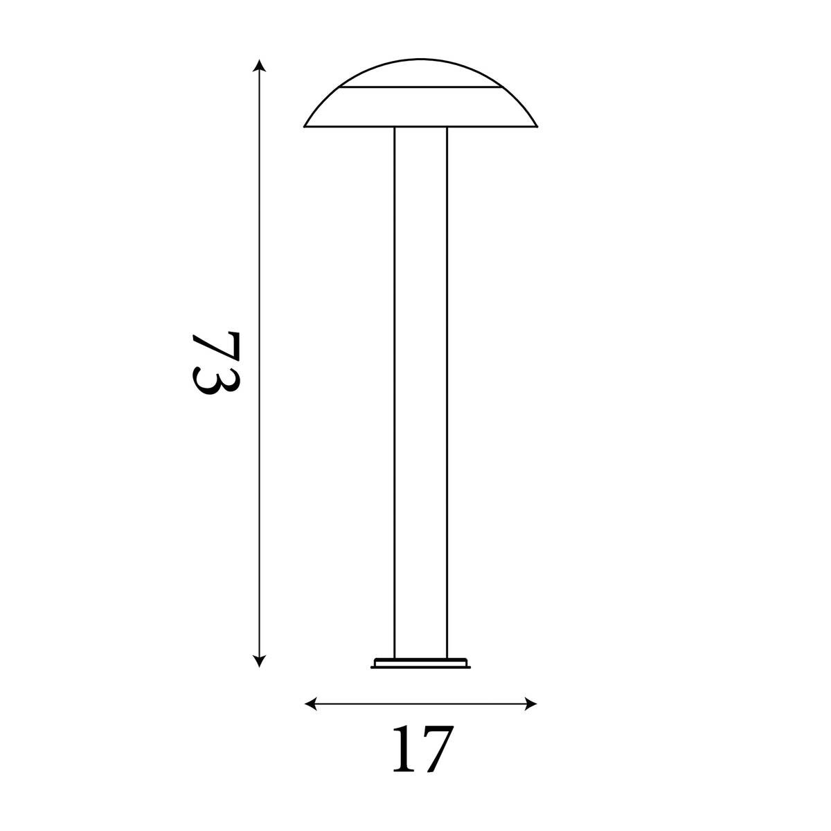 LED-Außenleuchte weiß dunkelgrau B/H/L: ca. 17x73x17 cm